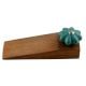 2 Pieces Sea Green Crackle Wooden Door Stopper
